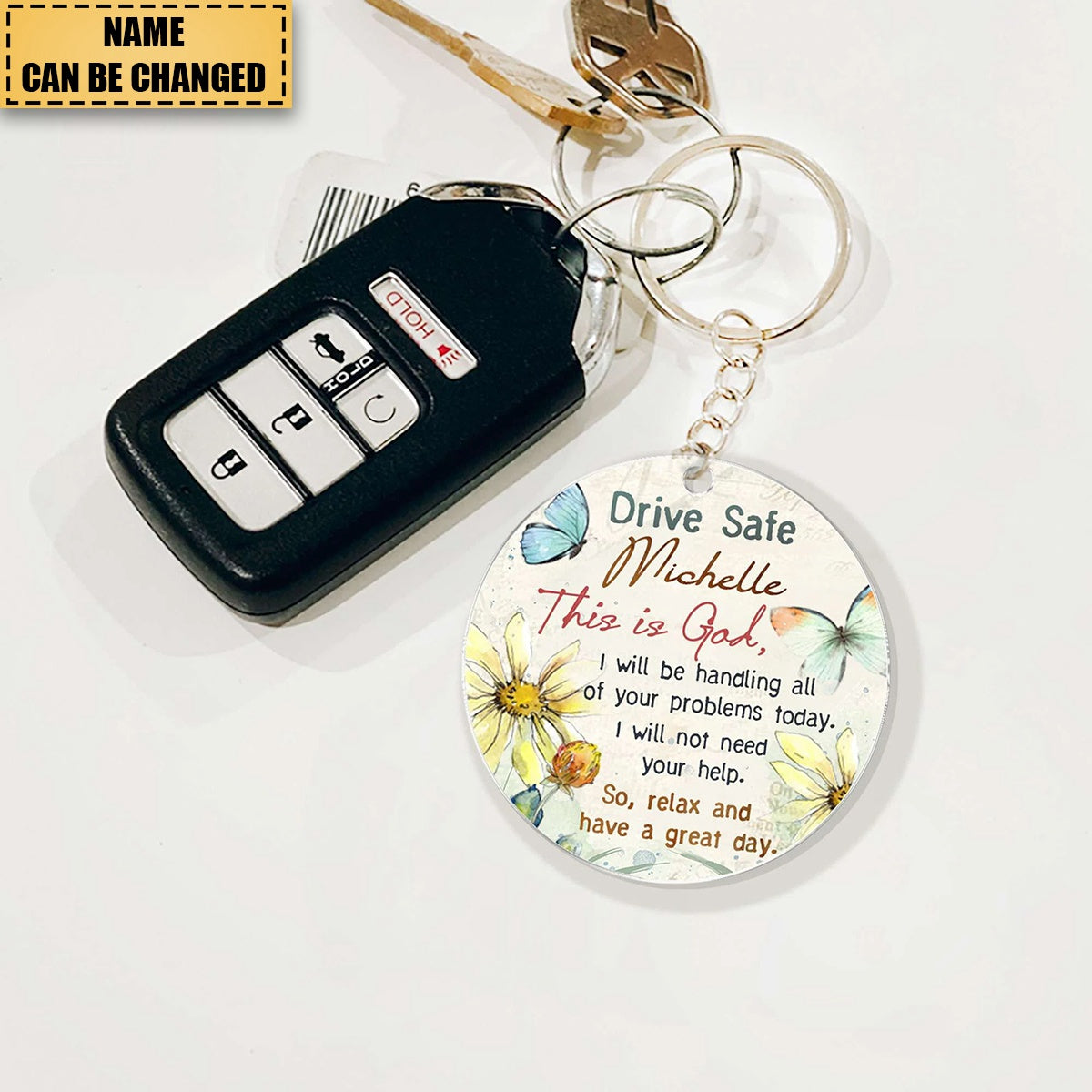 KISSFAITH- Personalized Custom Name Bible Verse Keychain